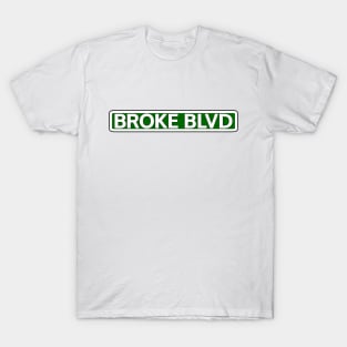 Broke Blvd Street Sign T-Shirt